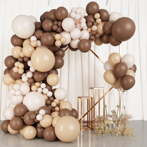 Brown balloon arch - arch, 103pcs