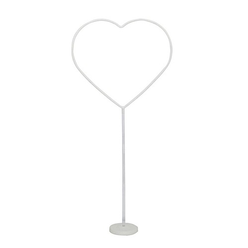 White heart shaped plastic - white,