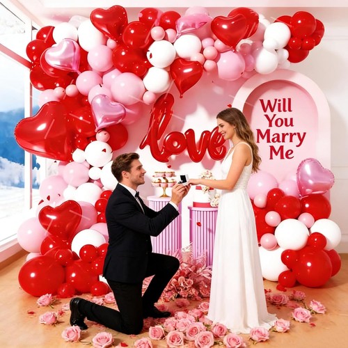 Valentines day balloon arch - balloon,