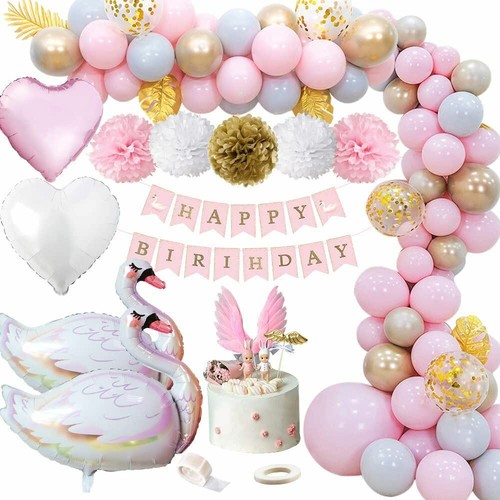 Balloons arch kit girls - balloons, swans