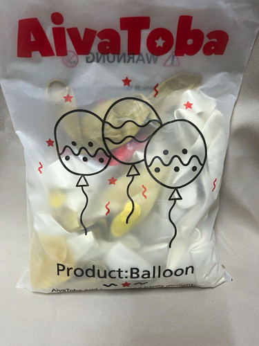 Gold white balloon - &,