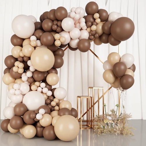 Brown balloon arch - brown, kit,